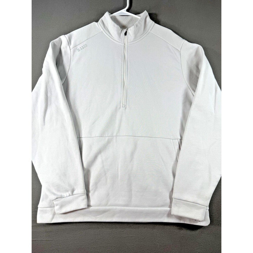 5.11 Tactical PT-R Quarter Zip Mens XL Beige Fleece Pullover sweatshirt Pockets